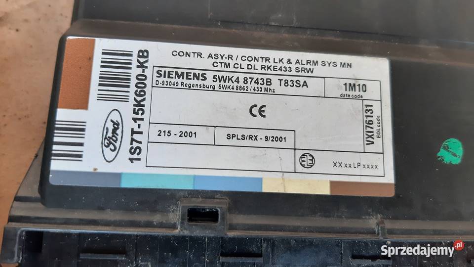 kompletny zestaw startowy mondeo mk3 18 16V Układ elektryczny Dębno