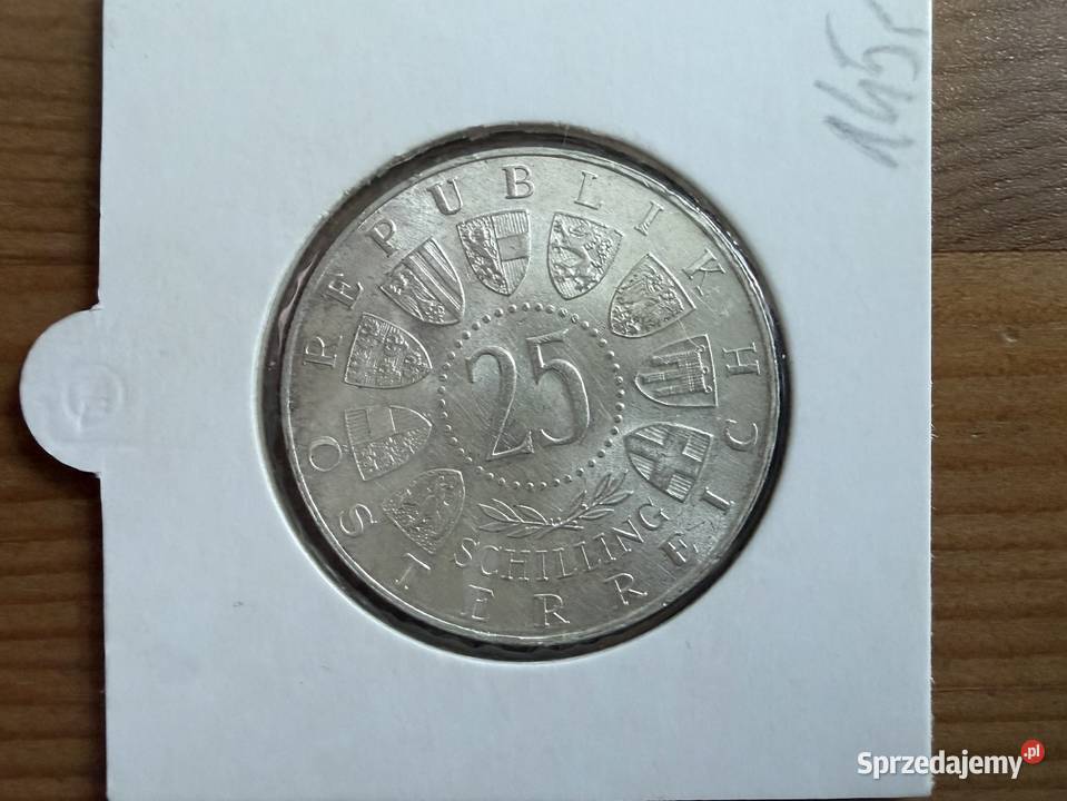 Moneta Austria 25 szylingów Ag 1962 r IV Gliwice