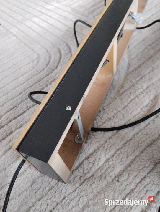 Lampa sufitowa wisząca 3 żarówki drewno dąb Lublin