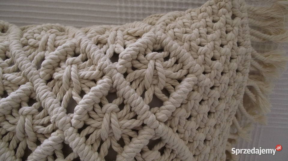 Poszewka makrama Leźnica Wielka-Osiedle