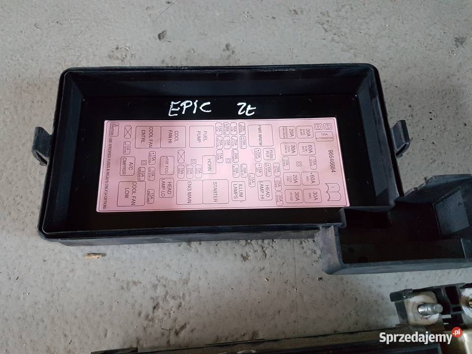 CHEVROLET EPICA 20 24V PUSZKA BEZPIECZNIKOW DECO Turek sprzedam