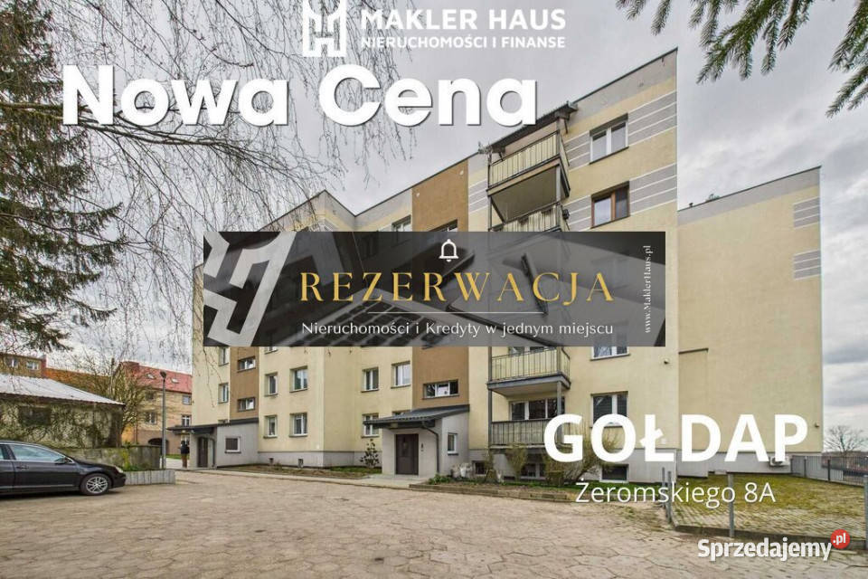 Mieszkanie 60 m z balkonem centrum miasta Gołdap