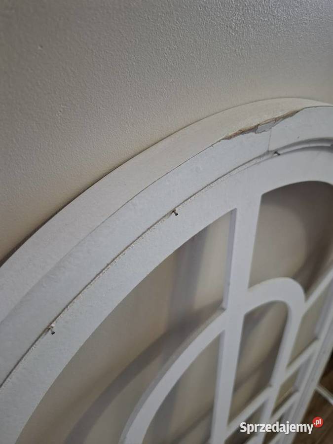 Rama okno ozdobne dekoracja biały Kraków