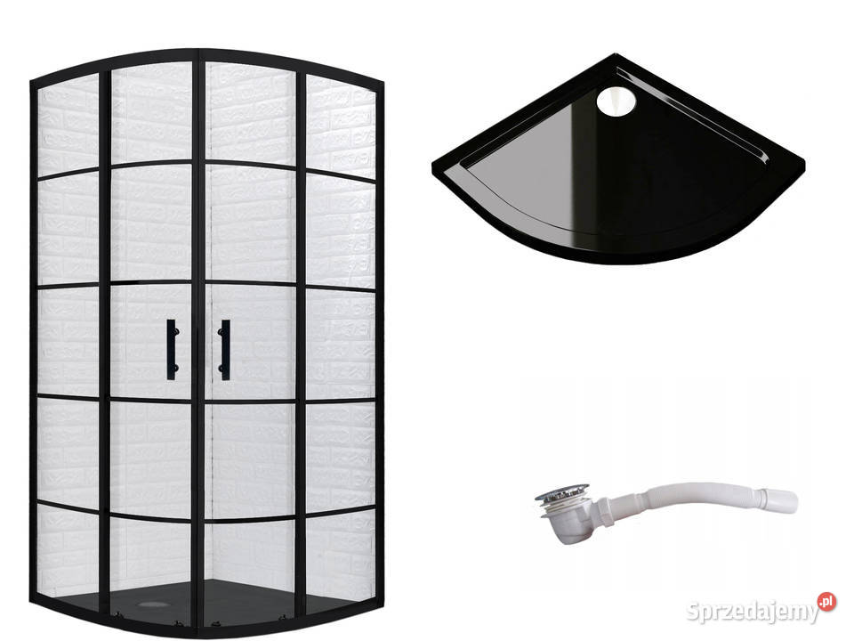 Kabina prysznicowa BLACK LOFT industrial czarna łódzkie Łódź