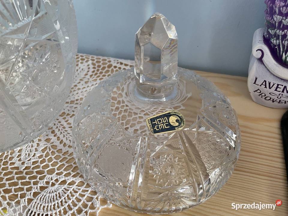 Krysztalowa duza bomboniera mat wiedenski huta