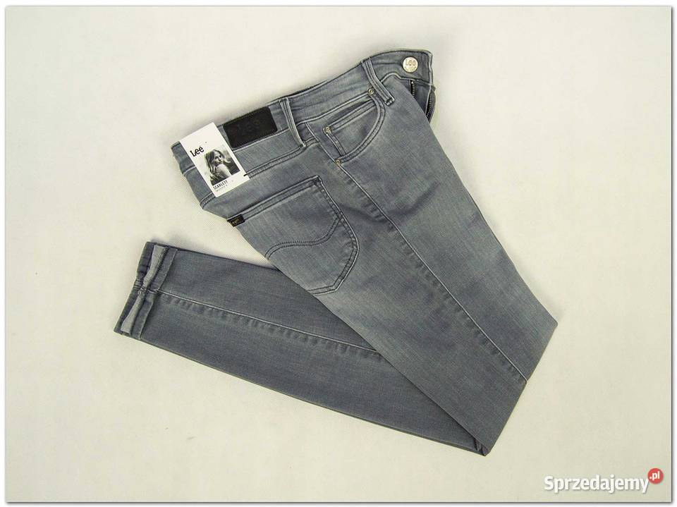 Spodnie damskie Lee Scarlett Grey Skinny W27 L35 szary/srebrny Pisz