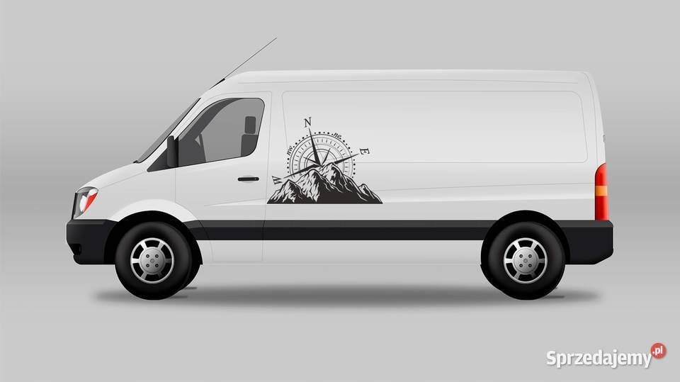 NAKLEJKA na auto kamper RÓŻA WIATRÓW KOMPAS