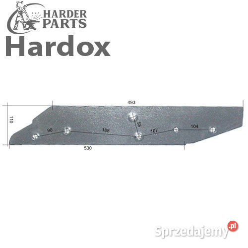 Płoza długa HARDOX 278076P części do pługa KUHN nieuszkodzony