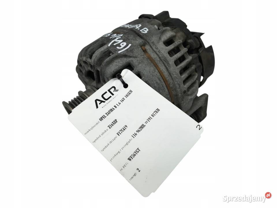 ALTERNATOR Opel Zafira B 16 16V 0124425020 Układ elektryczny silnika Chełm
