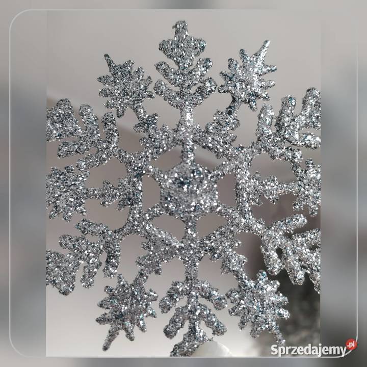 24 śnieżynki niebieskie turkusowe srebrne zachodniopomorskie Koszalin