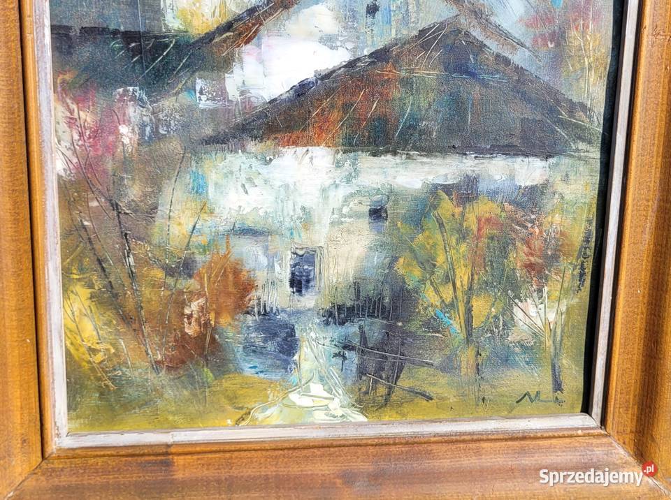 Obraz olejny sygnowany Wolsztyn
