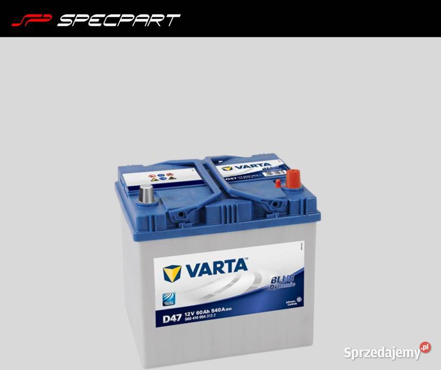 Akumulator VARTA Blue Dynamic D47 60Ah 540A EN P osobowe Układ elektryczny, zapłon lubuskie Gorzów Wielkopolski