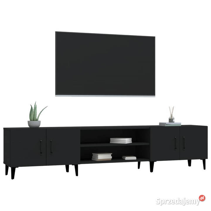 Szafka pod TV czarna 180x315x40 materiał Warszawa