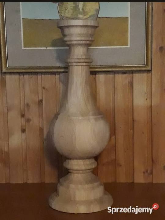 Lampa toczona z drewna dębowego Mława sprzedam