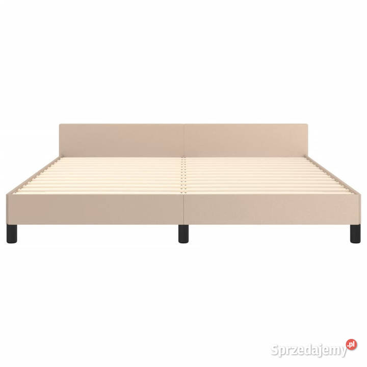 Rama łóżka z zagłówkiem cappuccino sztuczna 128cm Łóżka Warszawa