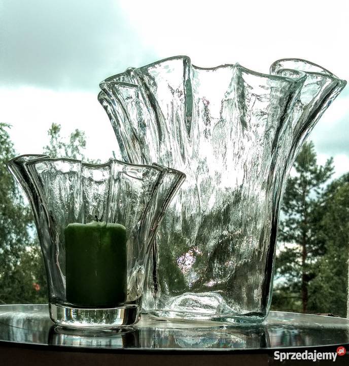 Świecznik w formie chusty Porcelana i szkło mazowieckie Radom