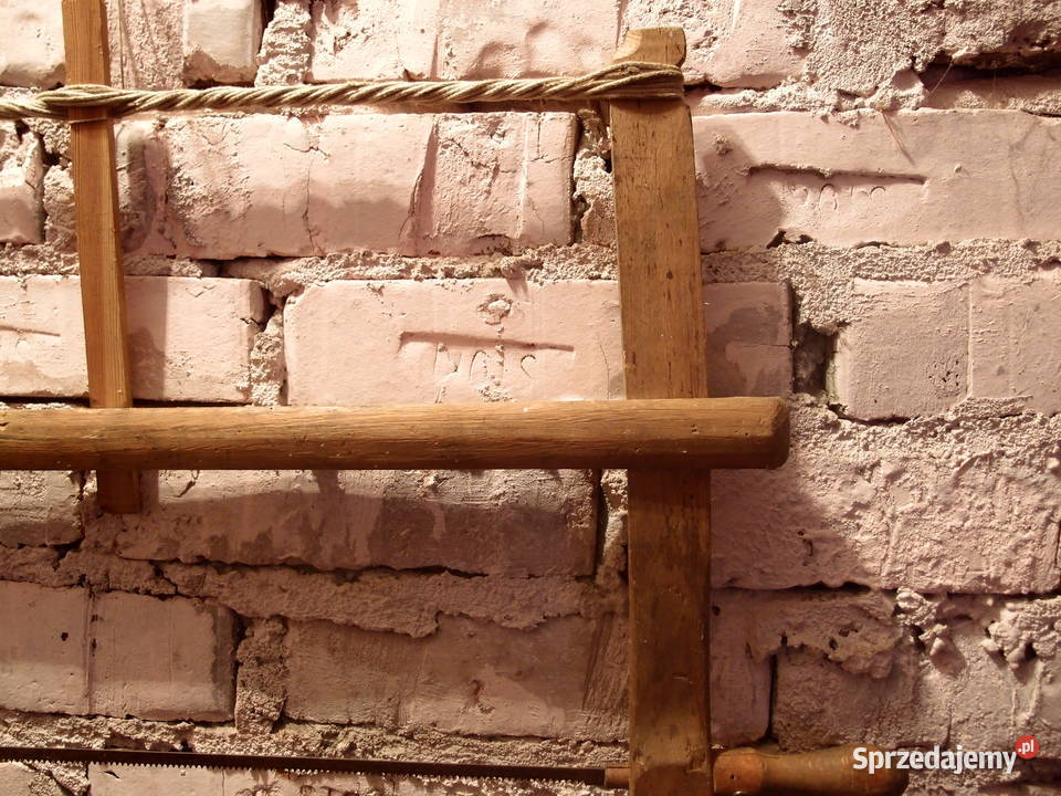 Zabytkowa duża ręczna piła do drewna w starym Łódź sprzedam