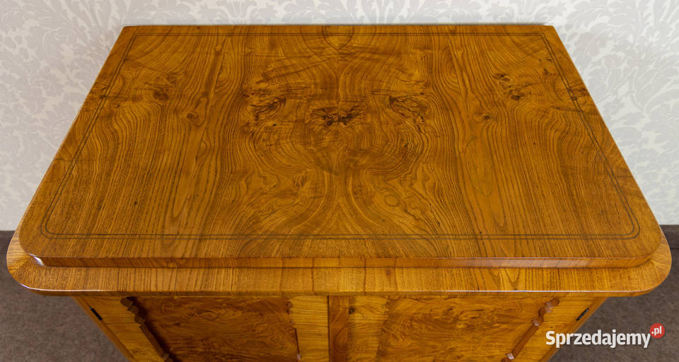 Komoda biedermeier jasna jesion korzeń antyk
