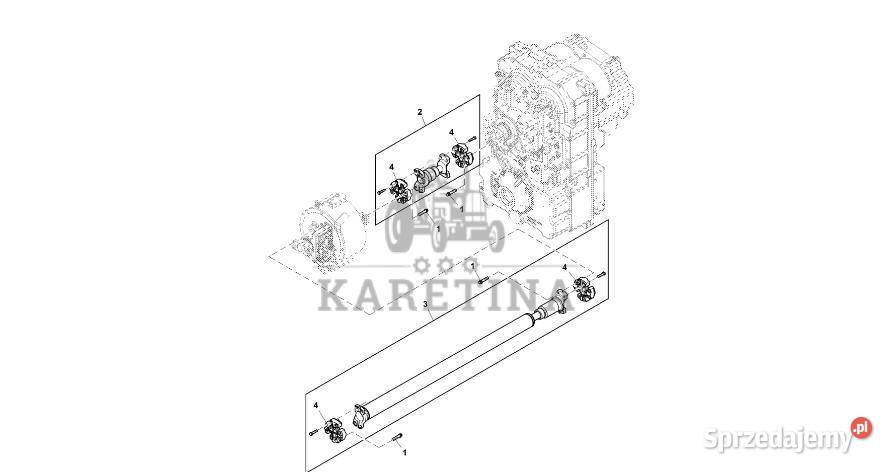 John Deere 9470RX Przegub uniwersalny RE167524 Jastrzębniki