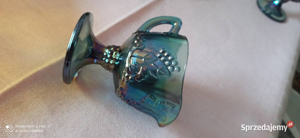 Karnawałowa szklana miska na owoce Indiana Amber Gdańsk