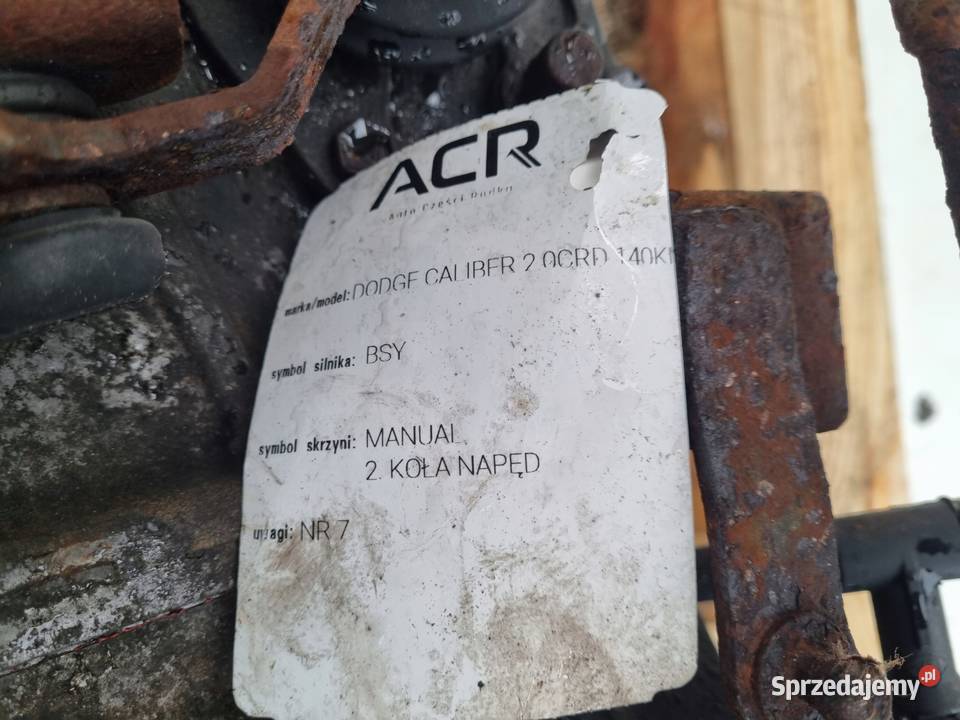 Dodge Caliber 20 CRD SKRZYNIA BIEGÓW manualna Rudka