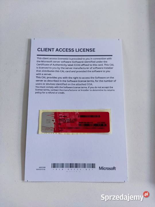 Windows Serwer 2022 CAL 50 USR sprzedam