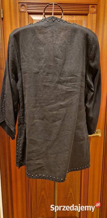 TUNIKA koszula indyjska z lnu 100 czarna haft i lubelskie Lublin