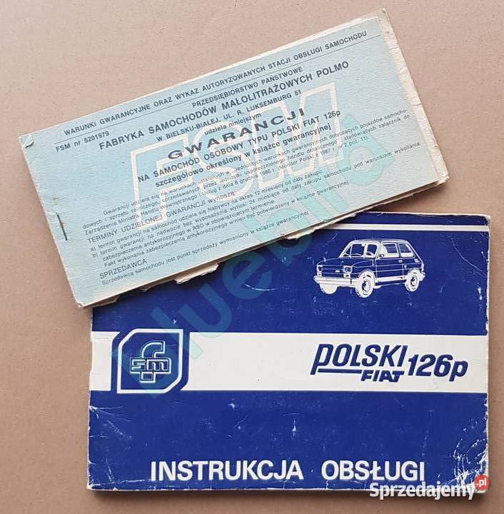 Instrukcja obsługi książka gwarancyjna do Fiat Kraków