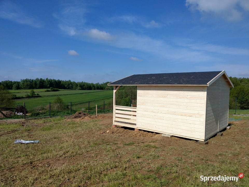 Domek drewniany ogrodowy 6x4m altana letniskowy Rybarzowice