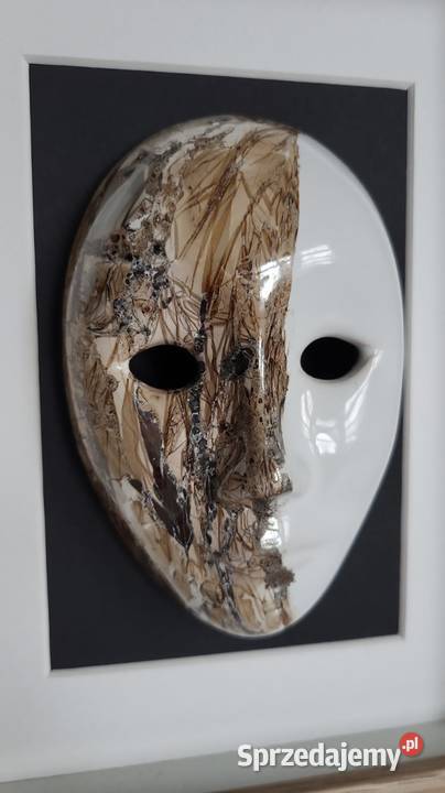 Maska Obraz maska ceramiczna oprawiona w ramę Sierakowice sprzedam