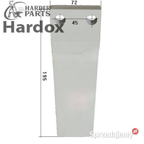 Ząb gięty HARDOX beckerzg części do brony nieuszkodzony Suwałki