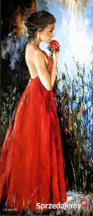 Kowalik Czerwona róża dziewczyna kobieta akt Warszawa