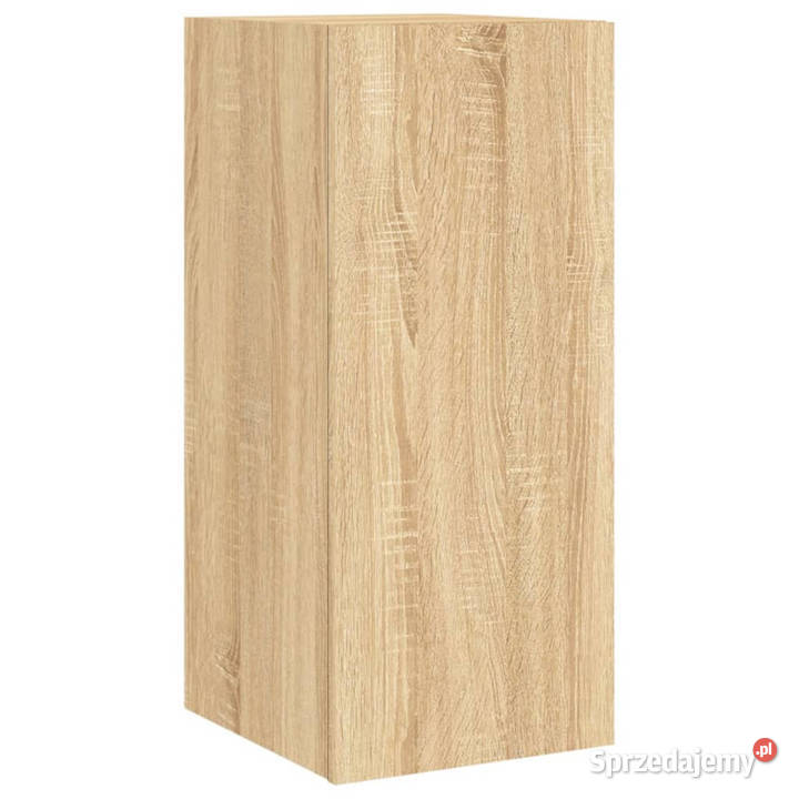 Ścienna szafka TV z LED dąb sonoma 305x35x70 Warszawa