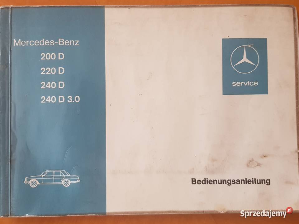 MercedesBenz instrukcja oryginalna 200D220D240D łódzkie