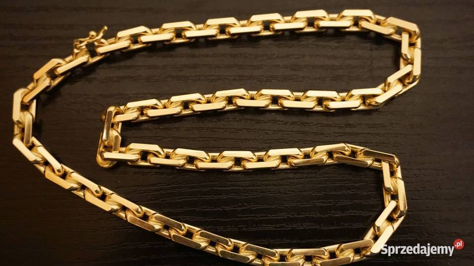 ZŁOTY KUTY ŁAŃCUSZEK SUPER ŁAŃCUCH ANKIER DUŻY złote Warszawa