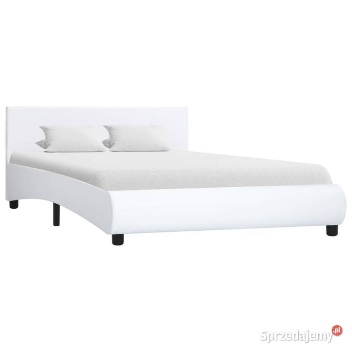 vidaXL Rama łóżka, biała, sztuczna 285458