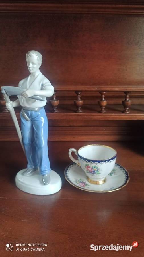 Figurka Kosiarz Sygnowana GDR 9570 Gdańsk