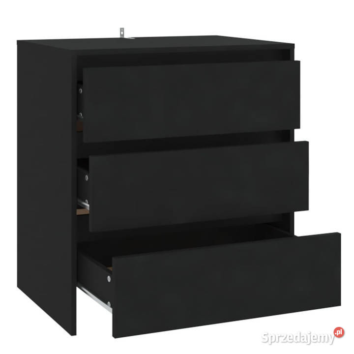 Komoda czarna 70x41x75 materiał drewnopochodny