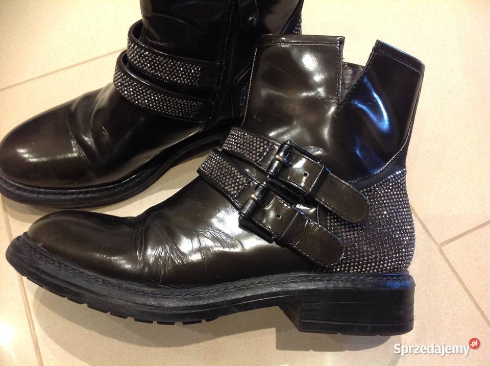 Botki Kozaki Skórzane Damskie ELVIO ZANON r 37 Kozaki Nowa Sól