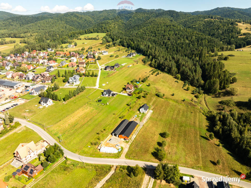 Widokowa działka budowlana w Maniowach budowlana małopolskie Maniowy
