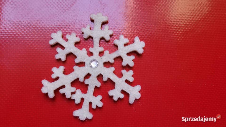 Śnieżynki z filcu z cekinem Piekary Śląskie