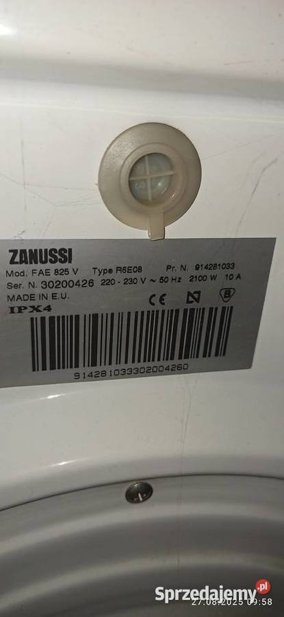 Pralka Zanussi FAE825V podlaskie Białystok