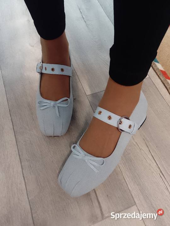 40 Dżinsowe baleriny niskie czółenka wieczorowe niebieski Kraków sprzedam