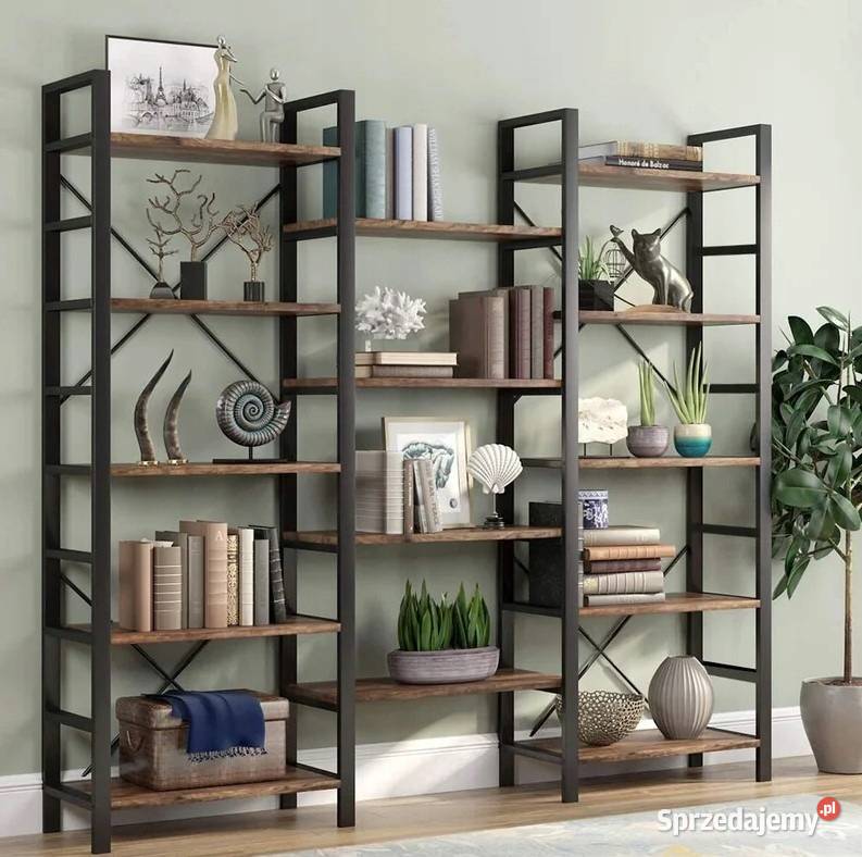 Regał LOFT NA WYMIAR na książki sklepowy Stalowy Meble warmińsko-mazurskie Bartoszyce