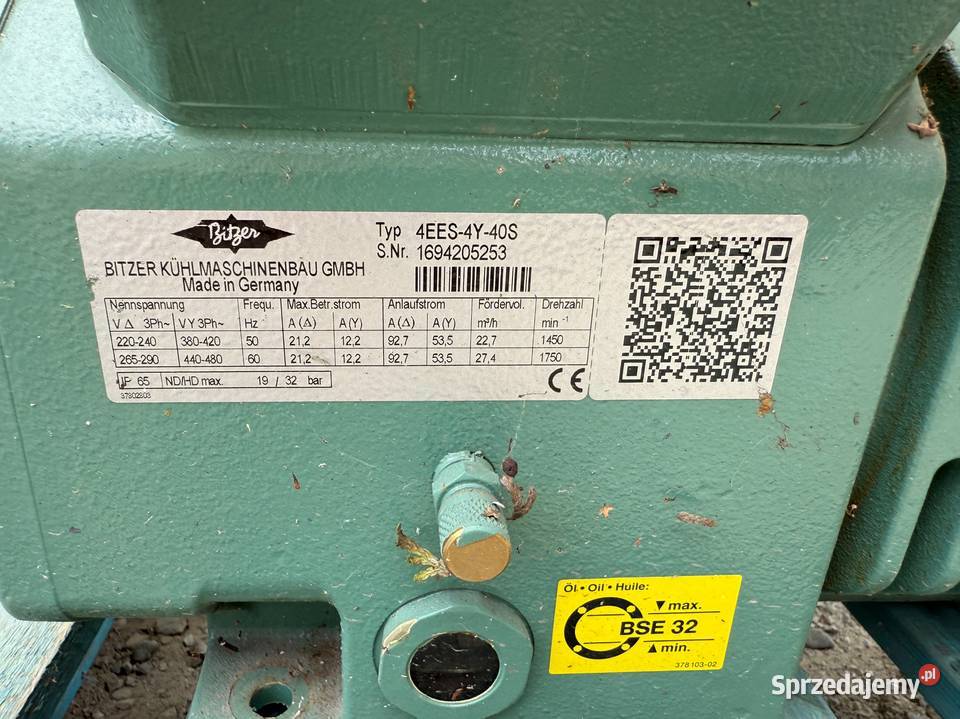Sprężarka chłodnicza Bitzer 157kW5C 40C Paczków