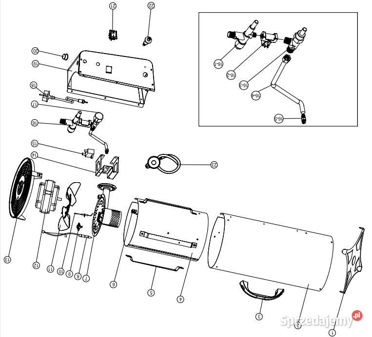 DEDRA DED9945 NAGRZEWNICA GAZOWA PIEC DMUCHAWA Opalenica sprzedam