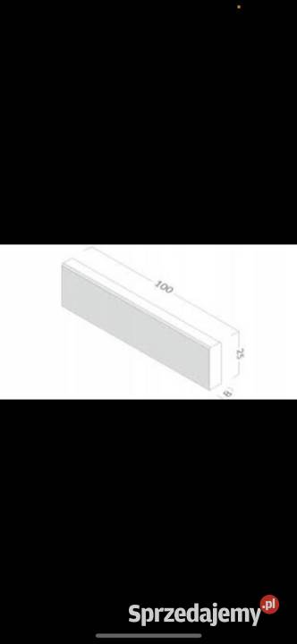 Obrzeże 8x25x100 2 gatunek sieradz krawężnik Materiały budowlane