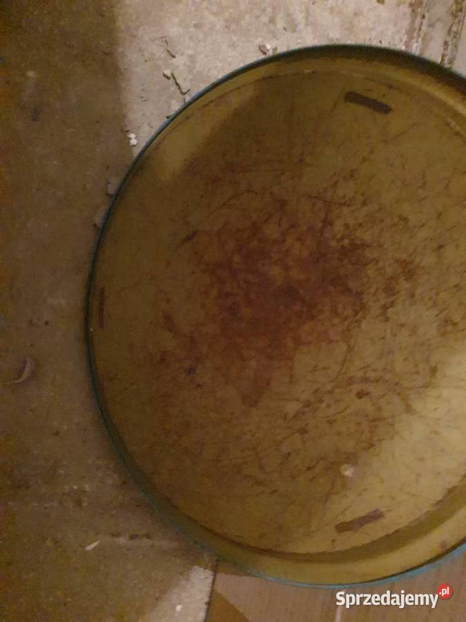 Stara metalowa taca PRL ptaki rośliny okrągła Antyki Warszawa sprzedam