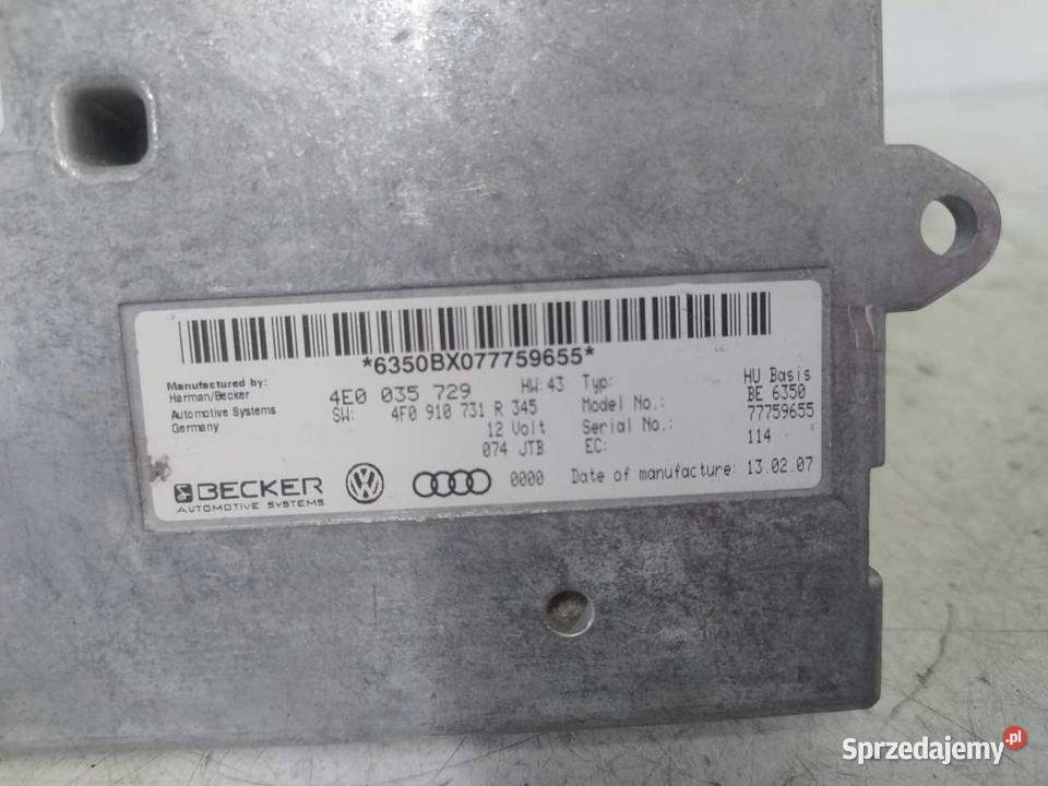 MODUŁ STEROWNIK MMI VW AUDI 4E0035729