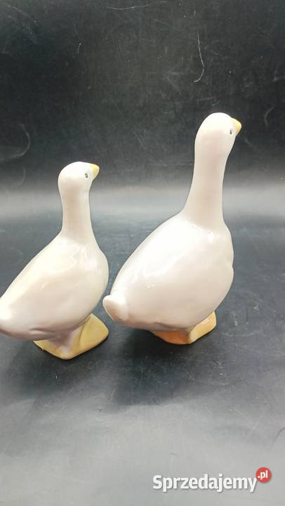Para ptaki ceramiczne gęsi Szwecja lubelskie Zamość